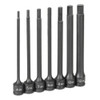 Grey Pneumatic GRY-1267MH 3/8 In Dr Metric Impact Hex Bit Driver Set 6 In L - 7-Pc.