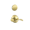 SCHLAGE F94ACC605LH F94-ACC-LH Accent Lever Left Handed Dummy Interior Pack from the F-Serie, Polished Brass