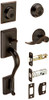 SCHLAGE F62ADD716ACCLH F62-ADD-ACC-LH Addison Double Cylinder Handleset with Left Handed Interi, Aged Bronze