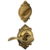 SCHLAGE F59ACC609BRKRH Lock Company Accent Right Handed Interior Pack Lever Set with Single C, Antique Brass