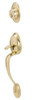 SCHLAGE F62PLY605ACCRH  Polished Brass Keyed Entry Plymouth Right Hand Double Cylinder Handleset with Accent Interior Lever from the F-Series