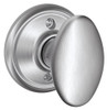 SCHLAGE F170SIE626 F170-SIE Siena Single Dummy Door Knob, Satin Chrome