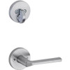 KWIKSET 968LSLRDT-26  Lisbon Round Interior Dummy Handleset Trim Bright Chrome Finish