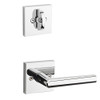 KWIKSET 966MILSQT-26  Milan Square Interior Single Cylinder Handleset Trim Bright Chrome Finish