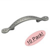 Amerock BP1580WN4PACK BP1580-WN Inspirations Leaf Weathered Nickel Cabinet Hardware Handle Pull - 3 Hole Centers, 10 Pack by