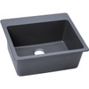 Elkay ELG2522GY0  Granite 22.375-Inch X 22-Inch X 9.5-Inch Single Bowl Top Mount Kitchen Sink, Dusk Gray