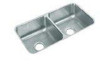 Elkay ELUH3116 Lustertone Stainless Steel 31-3/4" x 16-1/2" x 7-1/2", Equal Double Bowl Undermount Sink