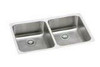 Elkay ELUH3118 Lustertone Stainless Steel 30-3/4" x 18-1/2" x 7-7/8", Equal Double Bowl Undermount Sink