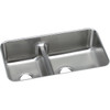 Elkay ELUHAQD32179 Lustertone Stainless Steel 32-1/16" x 18-1/2" x 9", 40/60 Double Bowl Undermount Sink with Aqua Divide