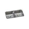 Elkay ELUHAQD3218 Lustertone Stainless Steel 32-1/16" x 18-1/2" x 8", Equal Double Bowl Undermount Sink with Aqua Divide