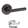 Baldwin PSTUBCSR112 PS.TUB.CSR Tube Passage Leverset with Contemporary Square Rose, Venetian Bronze