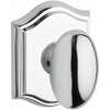Baldwin PSELLTAR260 PS.ELL.TAR Ellipse Passage Knobset with Traditional Arch Rose, Polished Chrome