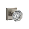 Baldwin PSCRYTSR150 Reserve Passage Crystal Knob with Traditional Square Rose Satin Nickel Finish