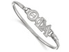 LogoArt SS009TPA-7 Sterling Silver LogoArt Theta Phi Alpha Small Hook and Clasp Bangle