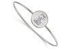 LogoArt SS048AXD-7 Sterling Silver LogoArt Alpha Xi Delta Enameled Slip-on Bangle