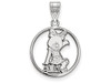 LogoArt SS041AXD Sterling Silver Alpha Xi Delta Small Circle Pendant w/Chain