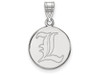 LogoArt SS033UL Sterling Silver LogoArt University of Louisville Medium Disc Pendant