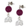 Logo Art AVA069ERB-SS Colorado Avalanche S/S COLORADO AVALANCHE CRYSTAL OVATION EARRINGS