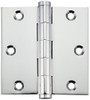 Deltana DSB3526  Plain Bearing 3.5" x 3.5" Solid Brass Square Corner Plain Bearing Mortise Hinge - Pair