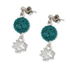 Logo Art SHA069ERB-SS San Jose Sharks S/S SAN JOSE SHARKS CRYSTAL OVATION EARRINGS
