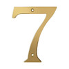 Deltana RN6-7  Solid Brass 6-Inch House Number 7 Board