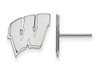 LogoArt SS009UWI Sterling Silver LogoArt University of Wisconsin Small Post Earrings