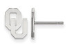 LogoArt SS008UOK Oklahoma Extra Small (3/8 Inch) Post Earrings (Sterling Silver)