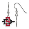 LogoArt SS003SDS San Diego State Small (1/2 Inch) Dangle Earrings (Sterling Sliver)