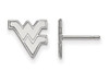 LogoArt SS008WVU West Virginia Extra Small (3/8 Inch) Post Earrings (Sterling Silver)