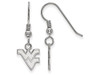 LogoArt SS006WVU West Virginia Extra Small (3/8 Inch) Dangle Earrings Wire (Sterling Silver)