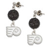 Logo Art FLY069ERB-SS Philadelphia Flyers S/S PHILADELPHIA FLYERS CRYSTAL OVATION EARRINGS