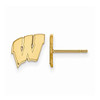 LogoArt GP008UWI Wisconsin Extra Small (3/8 Inch) Post Earrings (Gold Plated).