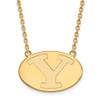 LogoArt GP010BYU-18 Sterling Silver w/GP LogoArt Brigham Young U Larg
