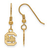 LogoArt GP006USO South Carolina Extra Small (3/8 Inch) Dangle Earrings Wire (Gold Plated).