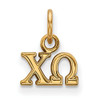 LogoArt GP001CHO Sterling Silver w/GP Chi Omega XS Pendant