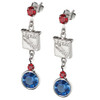 Logo Art RNG065ER-CR New York Rangers NEW YORK RANGERS CRYSTAL LOGO EARRINGS