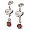 Logo Art RWI065ER-CR Detroit Red Wings DETROIT RED WINGS CRYSTAL LOGO EARRINGS