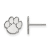 LogoArt 1W008CU Clemson Extra Small (3/8 Inch) Post Earrings (10k White Gold).