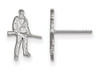LogoArt SS055WVU West Virginia Extra Small (3/8 Inch) Post Earrings (Sterling Silver).