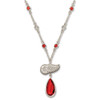 Logo Art RWI065N-CR Detroit Red Wings DETROIT RED WINGS CRYSTAL LOGO NECKLACE