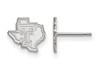 LogoArt SS049TXT Texas Tech Extra Small (3/8 Inch) Post Earrings (Sterling Silver).