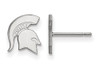LogoArt SS050MIS Michigan State Extra Small (3/8 Inch) Post Earrings (Sterling Silver).