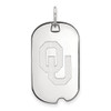 LogoArt SS028UOK Sterling Silver LogoArt University of Oklahoma Small Dog Tag