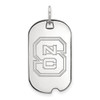 LogoArt SS027NCS Sterling Silver LogoArt North Carolina State University Small Dog Tag