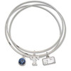 Logo Art RANTBB-MLB Texas Rangers TEXAS RANGERS BATTERMAN TRIPLE BANGLE BRACELET