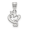 LogoArt SS019MIS Sterling Silver LogoArt Michigan State University Small I Love Logo Pendant