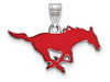 LogoArt SS013SMU Sterling Silver LogoArt Southern Methodist University Medium Enamel Pendant