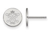 LogoArt SS010WMA Sterling Silver William and Mary Small Disc Earrings.