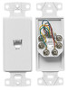 HUBBELL NS771W Hubbell Systems Premise Wiring Products Plates, 1-Gang Frame with Jack, 6-Position, 6-Conductor, Screw Terminal, White