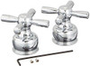 Delta H46 Faucet Neostyle, Two Metal Cross Handle Kit, Chrome